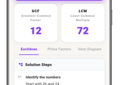 Gcf & Lcm Calculator App